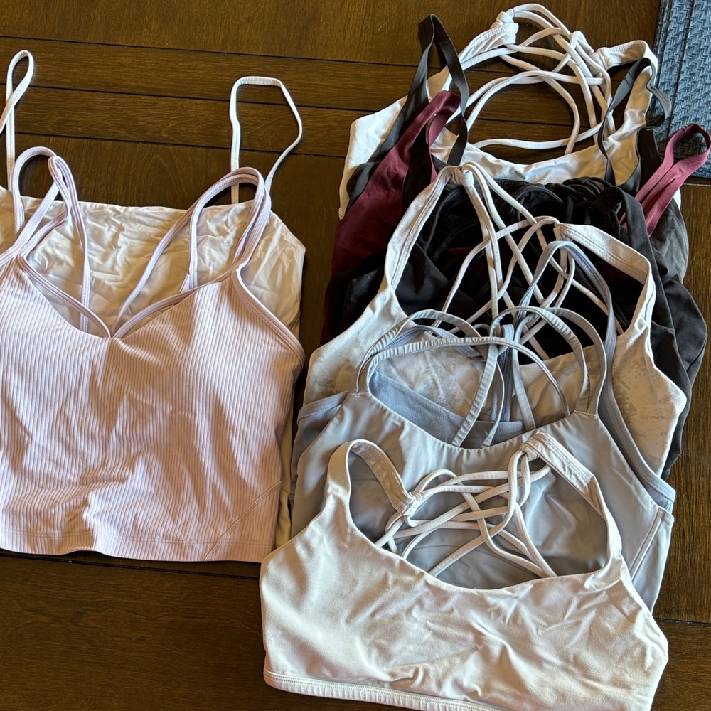 lululemon athletica Strappy Bandeau Set - Pink, White, Black, Gray